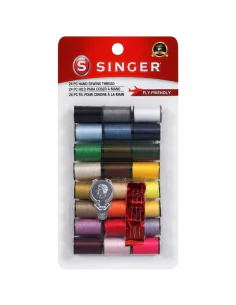 Hilos coser Singer 24 hilos, 3 agujas y 1 enhebrador 00264