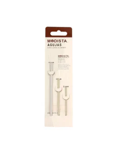 Pack de 3 agujas para lana de aluminio Modista® 2, 3 y 4mm